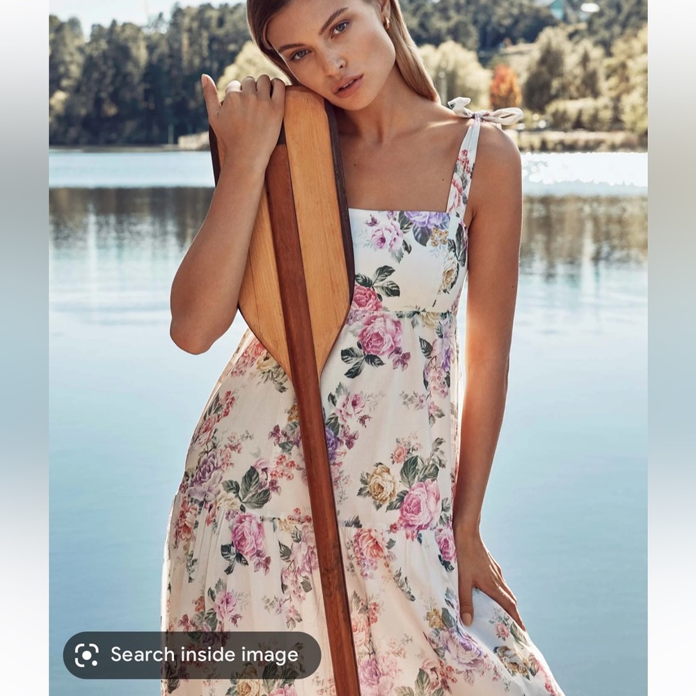 Ever New Milly Tiered Midi Dress in Vienna Floral